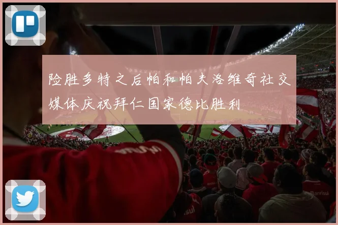险胜多特之后帕和帕夫洛维奇社交媒体庆祝拜仁国家德比胜利